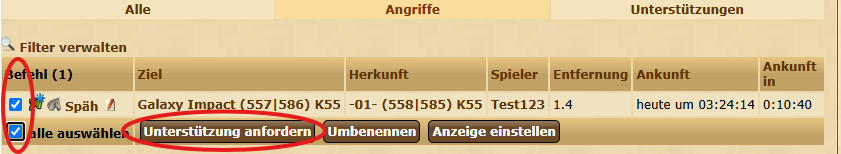 Erstellen einer SOS-Anfrage