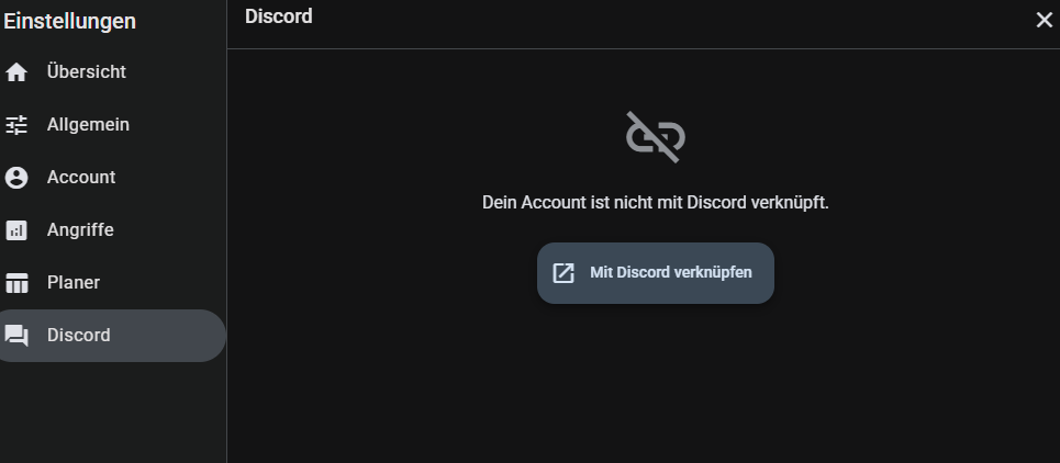 Keine Discordverknüpfung